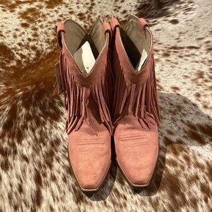 Kids Ariat Pink Fringe Boots
